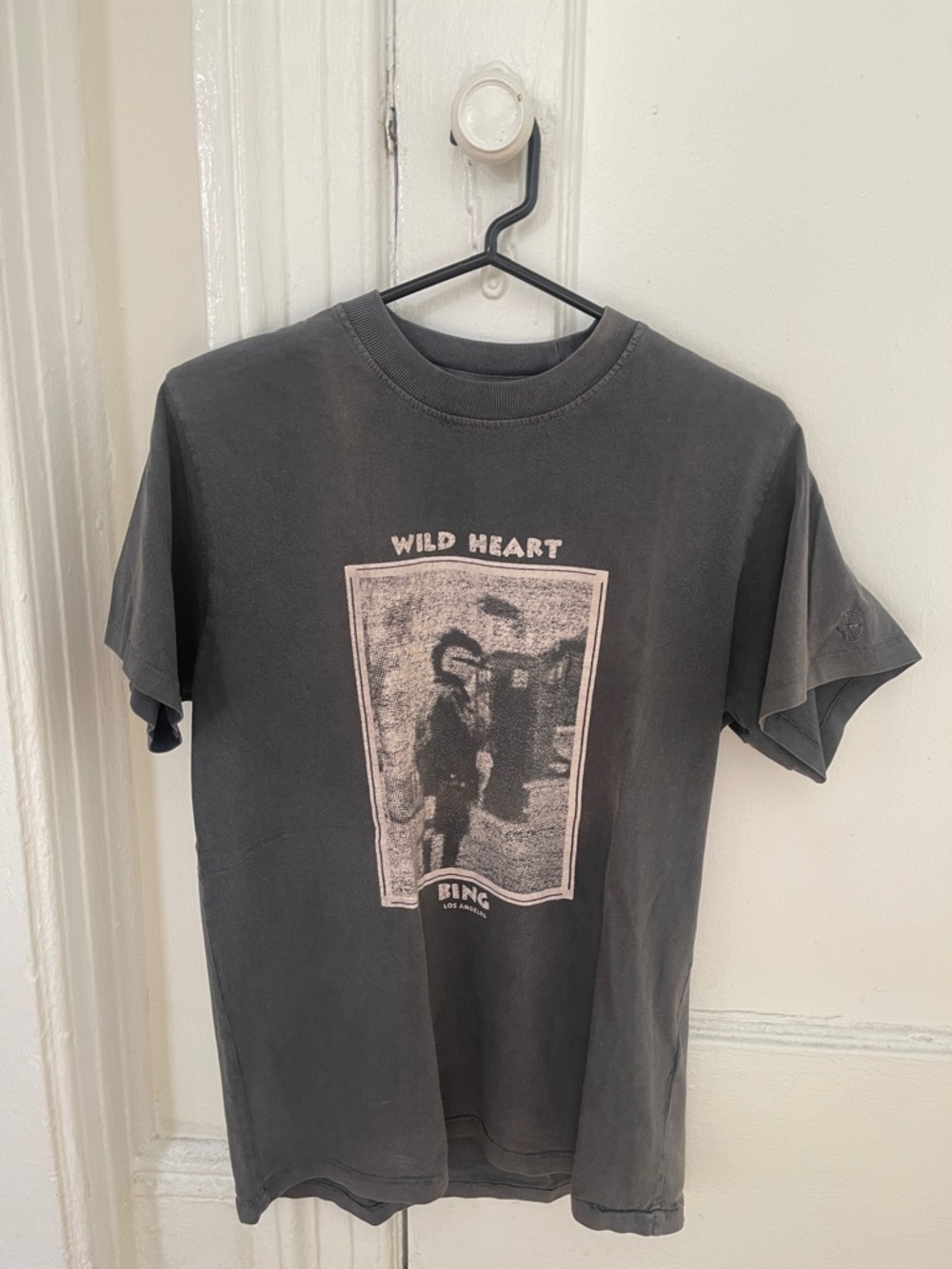 Anine Bing Wild Heart Graphic Tee - Faded Black